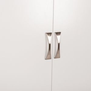 Wardrobe with 3 doors and 2 drawers Carly Hm384,05 white color 150x55χ180hcm