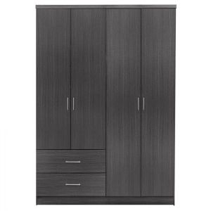 Гардероб с 4 врати Hm339,01 Zebrano 120x42x181
