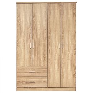 Гардероб с 4 врати Hm339,02 цвят сонома 120x42x181