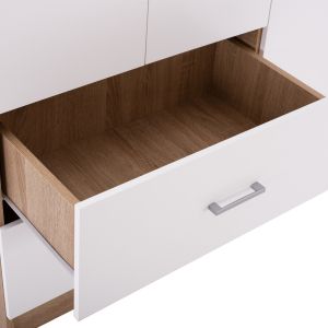 Wardrobe with 4 doors and 2 drawers Fb9339.06 color white/sonoma 120χ42.5χ180.5cm
