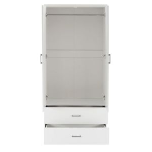 Wardrobe with 4 doors Reina Hm21258 melamine in white 160x42.5x180.5h