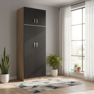 Lego two-door wardrobe in Sonoma-dark gray 80x42x240cm