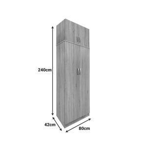 Lego two-door wardrobe in oak color 80x42x240cm