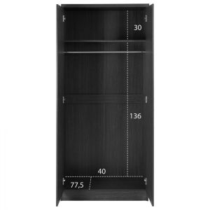 Гардероб с две врати Zebrano 80x42x181 Hm368,01