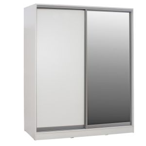 Wardrobe with mirror Adler made of white melamine Hm2437.03 180x60x210