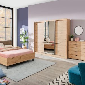 Гардероб с огледало Navara 245 Og Artisan Oak 242x60x215,5