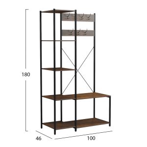 Open access wardrobe Aranja Hm18083 metal-melamine 100x46x180hcm.