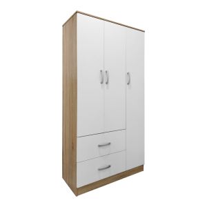 Wardrobe with five doors Athos I Sonoma-white 170x42x240cm