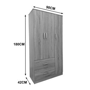 Wardrobe with five doors Athos white 170x42x240cm