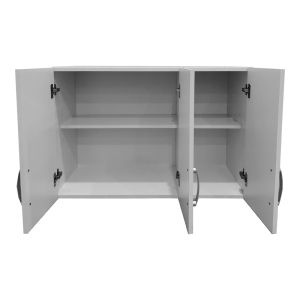 Wardrobe with five doors and loft Athos I white 170x42x240cm
