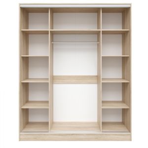 Гардероб с плъзгащи се врати Adler в цвят сонома с огледало 183x60x220cm Hm2461,01