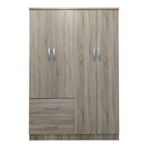Wardrobe with four doors and 2 drawers Lego in Sonoma color 120.5x42x181cm
