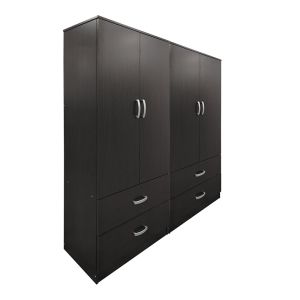 Wardrobe with four doors and drawers Lego wenge 160x42x180cm
