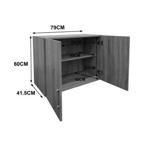 Four-wing wardrobe with drawers and loft Athos white 160x42x240cm