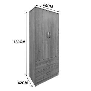 Four-wing wardrobe with drawers and loft Athos white 160x42x240cm