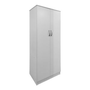 Wardrobe with six doors and loft Athos Ii white 240x42x240cm