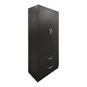 Wardrobe with six doors, drawers and loft Athos wenge 240x42x240cm