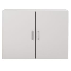 Upper cabinet for 2-chamber wardrobe Jaslyn, melamine in white 80.2x42x60cm (hm350.05)