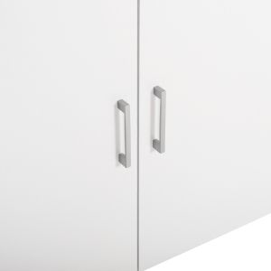Upper cabinet for 4-chamber wardrobe Fernanda, melamine in white 120.5x41.5x60.5cm (hm352.05)