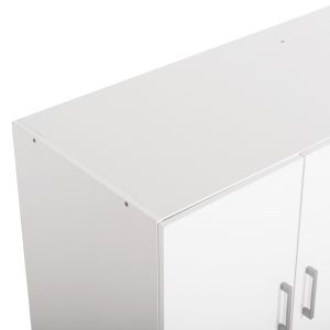Upper cabinet for 4-chamber wardrobe Fernanda, melamine in white 120.5x41.5x60.5cm (hm352.05)