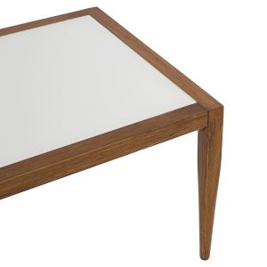 Градинска алуминиева маса със стъклен плот 100x58x46 Hm5551,01