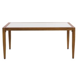 Градинска алуминиева маса със стъклен плот 100x58x46 Hm5551,01