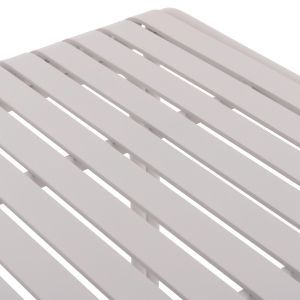 Garden square aluminum table Rachel Hm6338.02 white color 80x80x75cm.