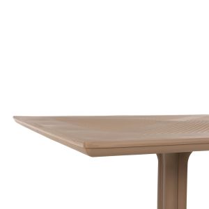 Градинска квадратна маса от полипропилен Lunar капучино 80x80x75cm Hm5930,14