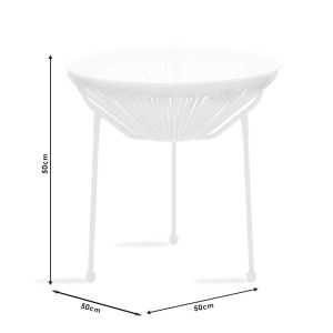 Garden table Acapulco white D50x50cm