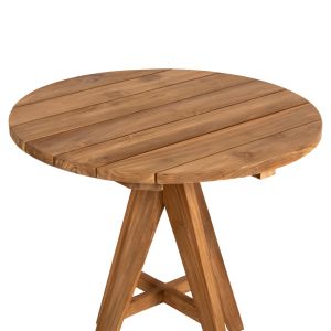 Градинска маса Leo Hm9622 от масивно тиково дърво масив 80x80x75hcm