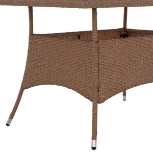 Градинска маса Military Rattan със стъклен плот Hm5141,32 120x70x75