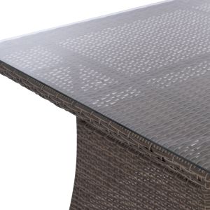 Градинска маса Minsk Rattan със стъклен плот Hm5507,01 150x90x75