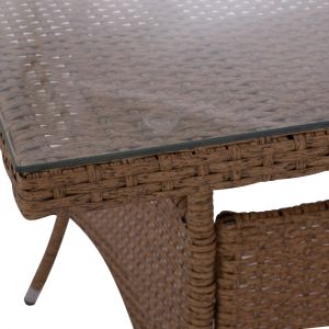 Градинска маса Minsk Rattan със стъклен плот Hm5507,02 150x90x75