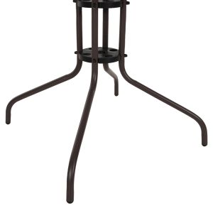 Градинска маса квадратна Figo Hm5972.02 кафяв плот метал-стъкло 80χ80χ71hcm