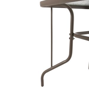 Градинска метална маса Adam закалено стъкло, цвят Шампанско110χ60χ71hcm Hm5020,04