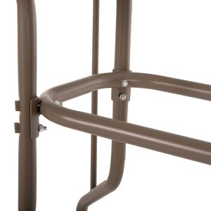 Градинска метална маса Adam закалено стъкло, цвят Шампанско110χ60χ71hcm Hm5020,04