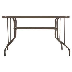 Градинска метална маса Adam закалено стъкло, цвят Шампанско120χ70χ71hcm Hm5679,04