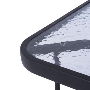 Градинска метална маса със стъклен плот 110x60x71cm Hm5020,01
