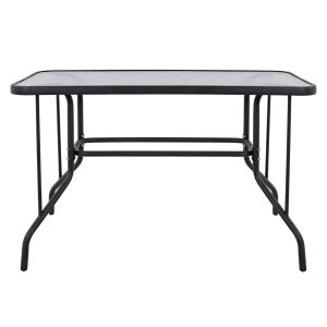 Градинска метална маса със стъклен плот 110x60x71cm Hm5020,01