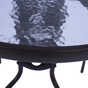 Градинска метална маса със стъклен плот 70x70 Hm5146,02