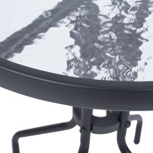 Градинска метална маса със стъклен плот Lima Grey '60x70cm Hm5079,01