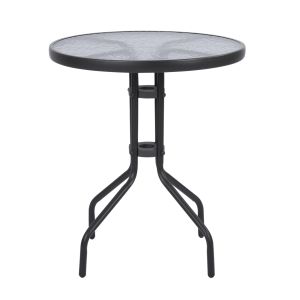 Градинска метална маса със стъклен плот Lima Grey '60x70cm Hm5079,01
