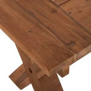 Градинска пейка Hm9564 от рециклирано тиково дърво 220x40x45hcm