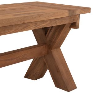 Градинска пейка Hm9564 от рециклирано тиково дърво 220x40x45hcm