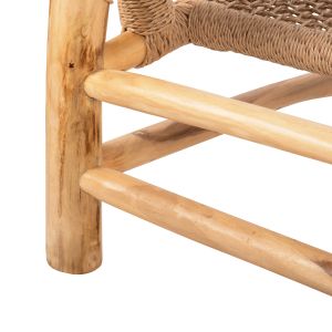 Градинска пейка Londer с две места тик масив и синтетичен ратан 120x75x78hcм Hm5984