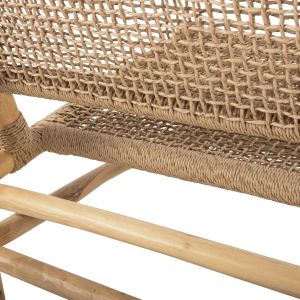 Градинска пейка Londer с две места тик масив и синтетичен ратан 120x75x78hcм Hm5984