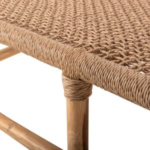 Градинска пейка Londer с две места тик масив и синтетичен ратан 120x75x78hcм Hm5984