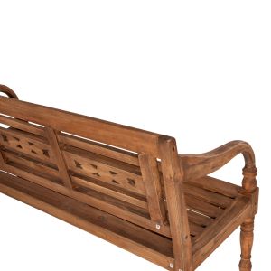 Градинска пейка махагоново дърво Масив148x54x90cm Hm7903