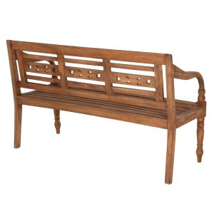 Градинска пейка махагоново дърво Масив148x54x90cm Hm7903