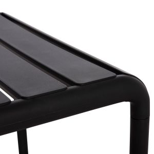 Garden side table Korver Hm6334.02 polypropylene in black 100x60x46cm.
